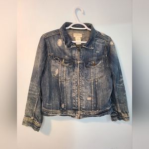 Denim & Supply Ralph Lauren Distressed Denim Jacket Women’s Small Zip Front